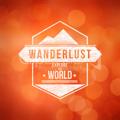 Composite image of wanderlust word