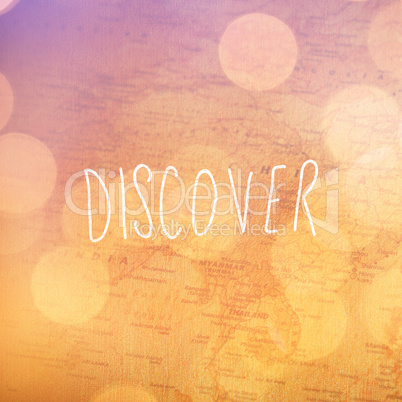 Composite image of discover word