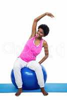 Pregnant woman on exercise ball