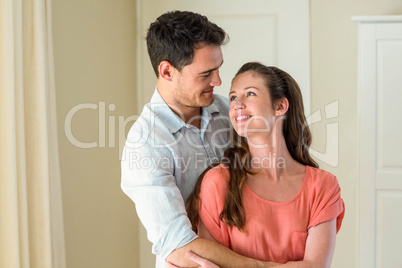 Young couple embracing each other