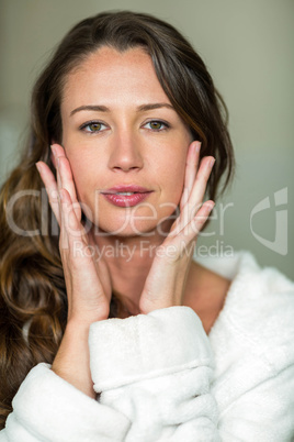 Portrait of beautiful brunette woman