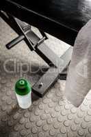 Towel on bench