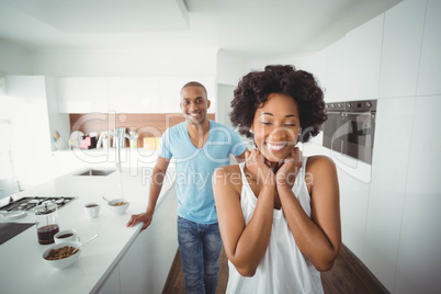 Happy couple in the kitchen