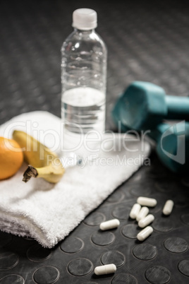 Pills and fruit