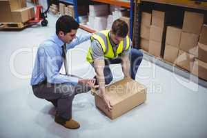 Manager training worker for health and safety measure