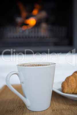 Cup of coffee on table