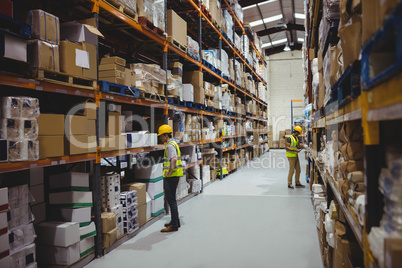 Workers in warehouse