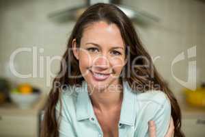 Portrait of beautiful woman smiling