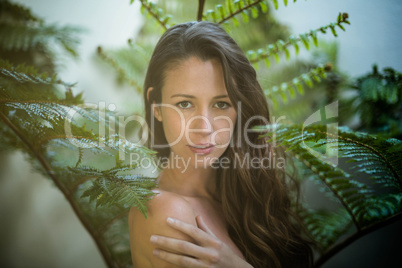 Beautiful woman standing outdoors in garden