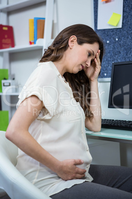 Pregnant woman with headache