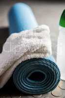 Rolled exercise mat