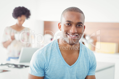 Portrait of smiling man in the kitchen