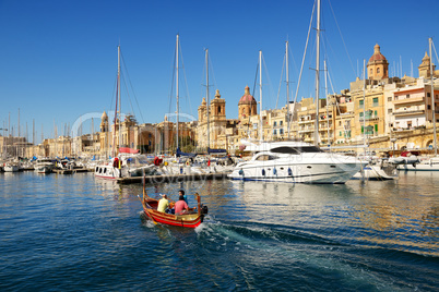 BIRGU, MALTA - APRIL 22: The traditional Maltese boat for touris