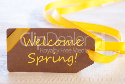 Label With Text Welcome Spring