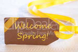 Label With Text Welcome Spring