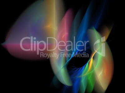 image of one Digital Fractal on Black Color image of one Digital Fractal on Black Color
