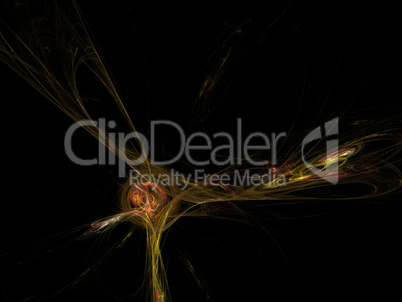 image of one Digital Fractal on Black Color