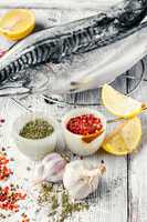 Cooking raw mackerel