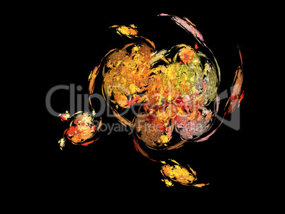 image of one Digital Fractal on Black Color image of one Digital Fractal on Black Color