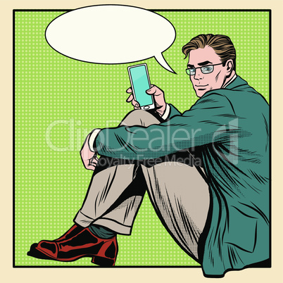 Businessman with smartphone