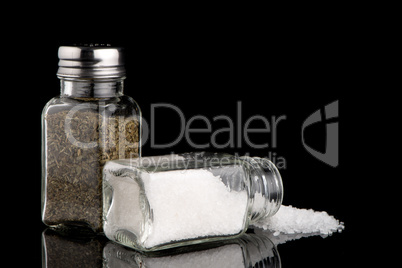 Salt and oregano shakers