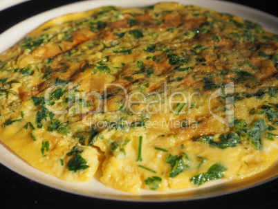 Parsley cilantro omelette