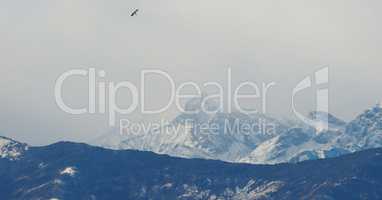 View of Italian Alps in Aosta Valley, Italy