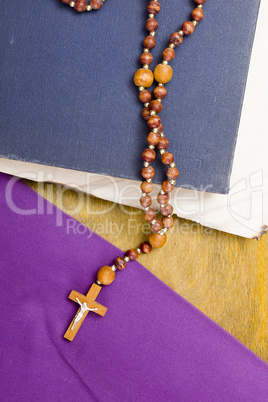 Small wooden catholic cross