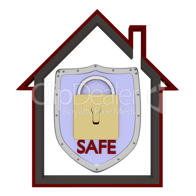 Symbolic house with protective shield