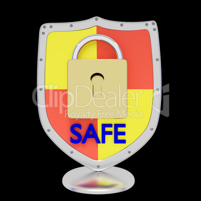 Sign on protective shield