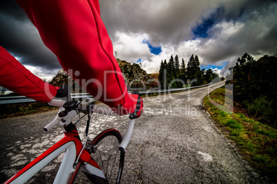 Cyclist on the road