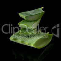 Sliced aloe leaf