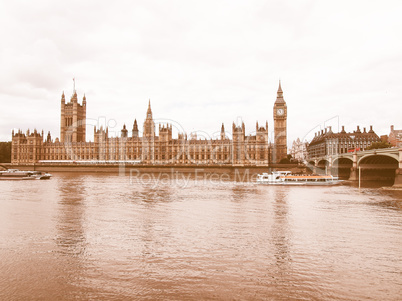 Houses of Parliament vintage