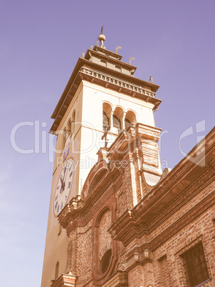 San Giorgio church in Chieri vintage