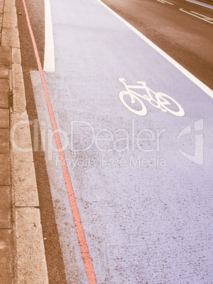 Bike lane sign vintage