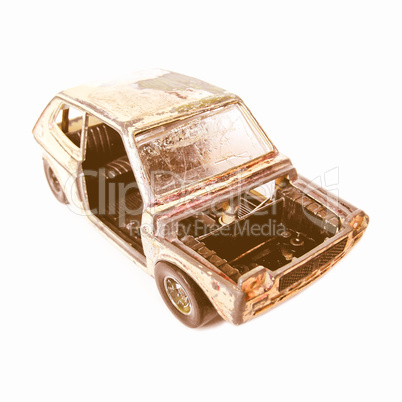 Toy car isolated vintage