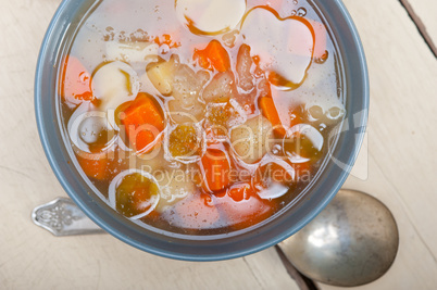 Traditional Italian minestrone soup