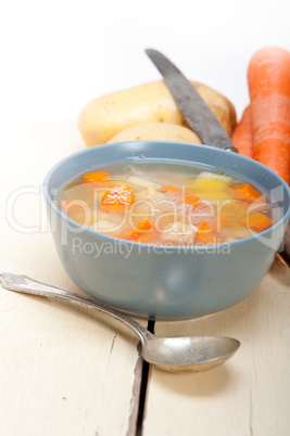 Traditional Italian minestrone soup