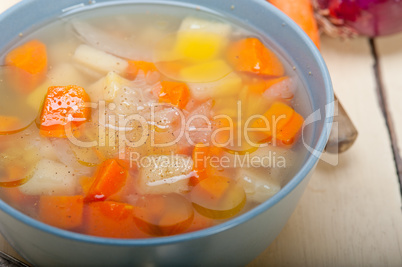 Traditional Italian minestrone soup