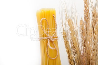 organic Raw italian pasta and durum wheat