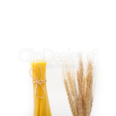 organic Raw italian pasta and durum wheat