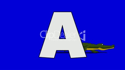 Letter A and Alligator (background)