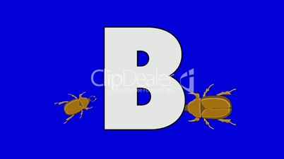 Letter B and Beetle (background)