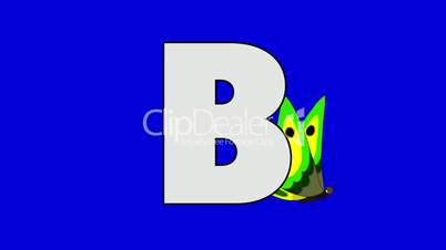 Letter B and Butterfly (background)