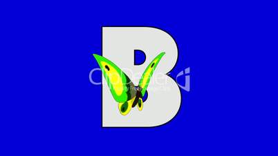 Letter B and Butterfly (foreground)
