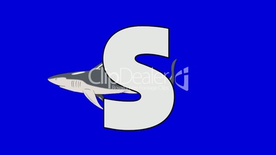 Letter S and Shark (background)