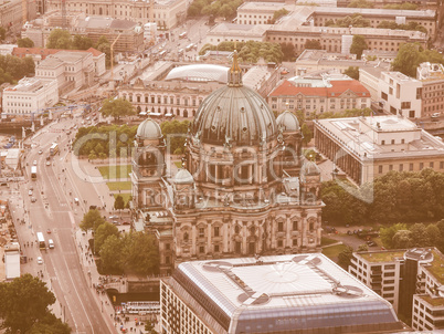 Berlin aerial view vintage