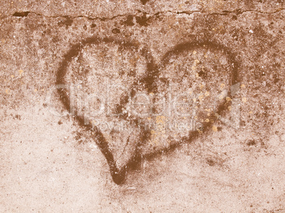 Heart symbol of love vintage