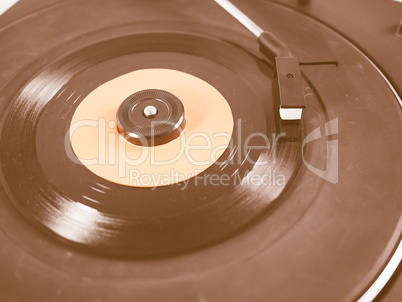 Vinyl record on turntable vintage Vinyl record on turntable vintage
