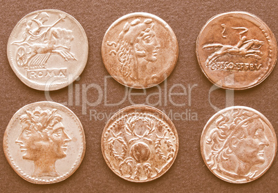 Roman coins vintage